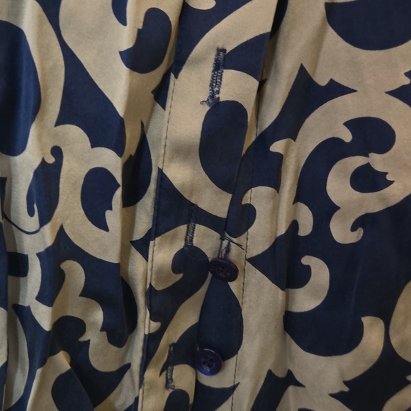 Y2k Bebe Blue and White Silk Top ! - Picture 8 of 8